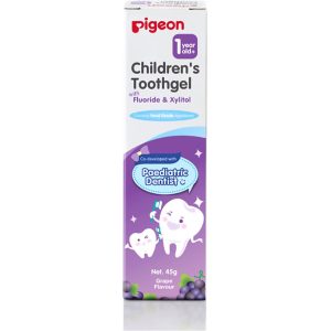 kem-danh-rang-tre-em-pigeon-huong-nho-4 Kem đánh răng trẻ em Pigeon hương nho 45g (Trên 1 tuổi)